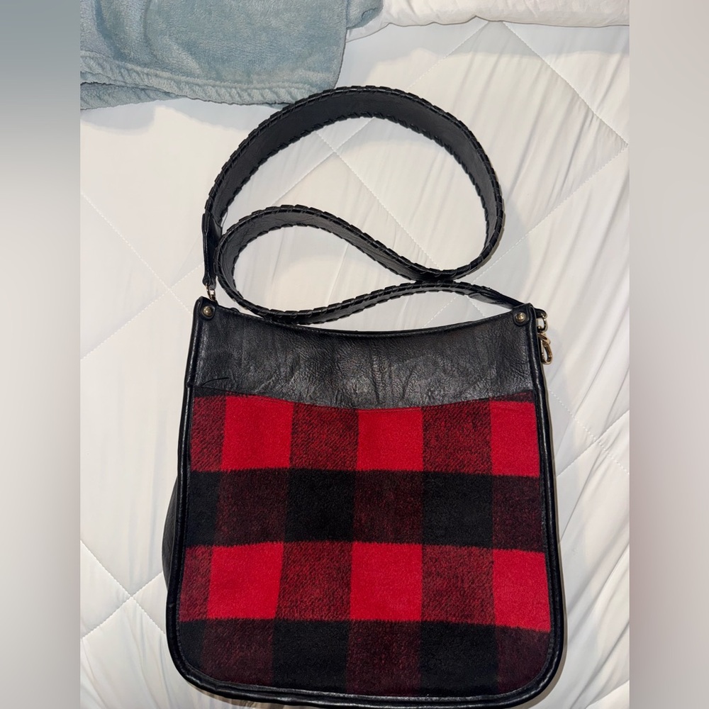 Jen and co Plaid Black and Red Women's Bag